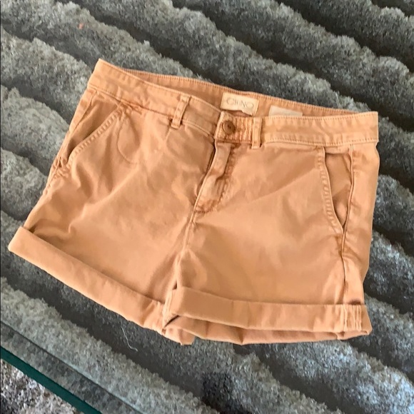 Chino x Anthropologie relaxed flat front tan shorts - Picture 2 of 7
